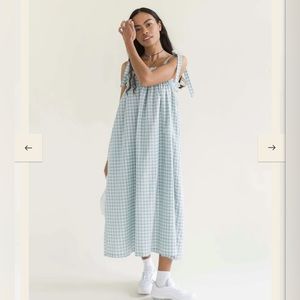 A Bronze Age Clementine Mumu Dress - gingham maxi dress